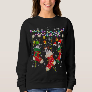 Sweatshirt Père Noël ELF Reindeer Boston Terrier En Noël Soc