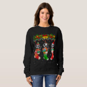 Sweatshirt Père Noël Elf Reindeer Panda Dans Chaussettes De N (Devant entier)