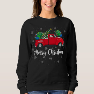 Sweatshirt Père Noël équitation Arbre de Noël Camion Peacock 