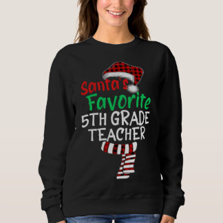 Sweatshirt Père Noël Favori de 5e année enseignant Xmas Père 