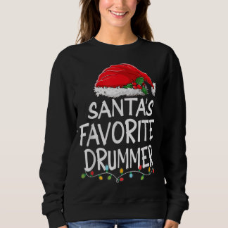 Sweatshirt Père Noël Favori Drummer Noël Père Noël