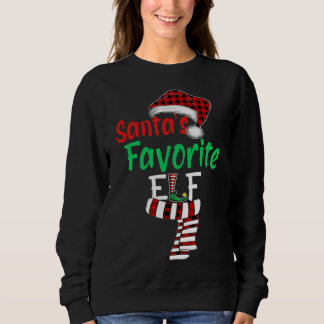 Sweatshirt Père Noël Favori ELF Noël Père Noël Red Plaid Cla