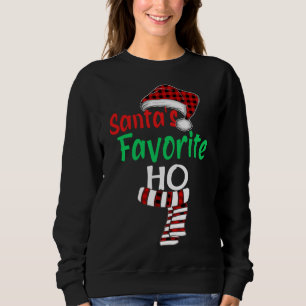 Sweatshirt Père Noël Favori Ho Funny Noël Père Noël Red Plai