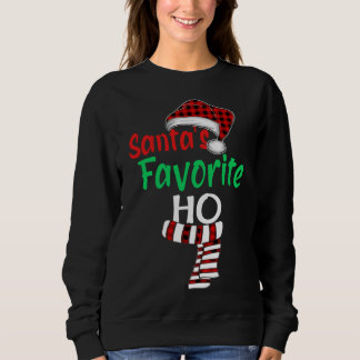 Sweatshirt Père Noël Favori Ho Funny Noël Père Noël Red Plai