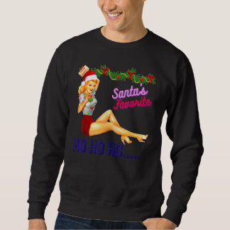Sweatshirt Père Noël Favori Ho Ho Ho Nice Naughty Dirty Joke