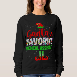 Sweatshirt Père Noël Favori Médicale Assistant Noël Light