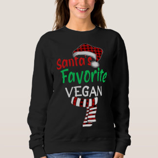 Sweatshirt Père Noël Favori Vegan Noël Père Noël Rouge Plaid 