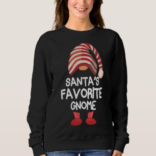 Sweatshirt Père Noël Favorite Gnome Funny Christmas Gnome Mat
