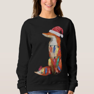 Sweatshirt Père Noël Fox illuminations de Noël Fox Lover Noël