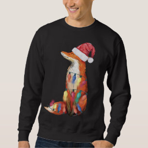 Sweatshirt Père Noël Fox illuminations de Noël Fox Lover Noël
