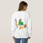 Sweatshirt Père Noël Frog Cartoon Merry X-Mas Sweater (Dos entier)