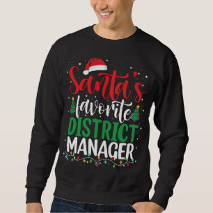 Sweatshirt Père Noël Gestionnaire de district favori Noël Pèr