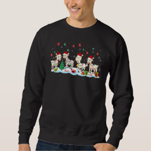 Sweatshirt Père Noël Goat Squad Christmas Lights Père Noël Go