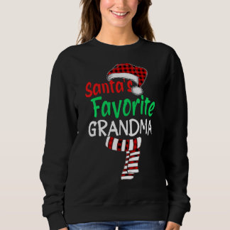 Sweatshirt Père Noël Grand-mère préférée Noël Père Noël Rouge