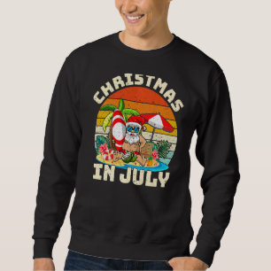 Sweatshirt Père Noël Hawaiian Vintage Retro Surfing Père Noël