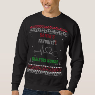 Sweatshirt Père Noël Infirmière de la dialyse préférée - Chr