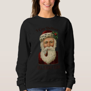 Sweatshirt Père Noël Je Livre Toute La Nuit Vive Plaisanterie