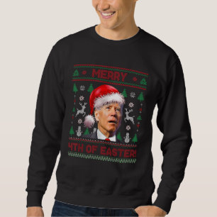 Sweatshirt Père Noël Joe Biden Joyeux 4ème Noël Pâques