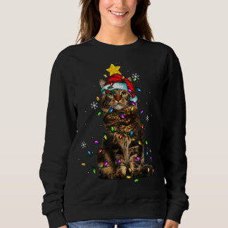 Sweatshirt Père Noël Maine Coon Amoureux des chats Kitten Noë