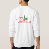 Sweatshirt Père Noël noir avec cadeau de Noël (Dos)