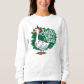 Sweatshirt Père Noël Oie la plus brillante Drôle Oie Noel (Devant)