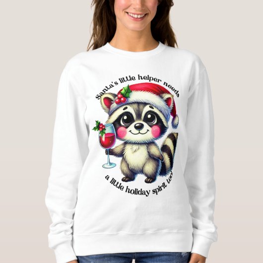 Sweatshirt Père Noël petit aide dans un esprit festif (Devant)