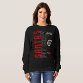 Sweatshirt Père Noël Pit Crew Voiture Course Course Pilote Ra (Devant entier)