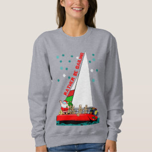 Sweatshirt père Noël Préférerait Naviguer
