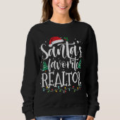 Sweatshirt Père Noël Realtor Favori Noël Santa Hat Light (Devant)
