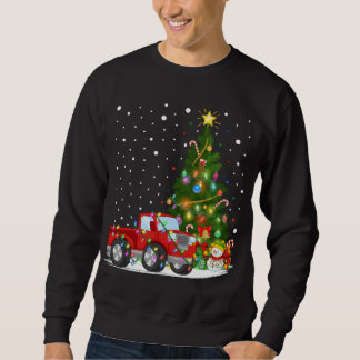 Sweatshirt Père Noël Red Truck Xmas Tree Lighting Red Truck C