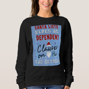Sweatshirt Père Noël Répertorie Les Elfes Comme Comptable De