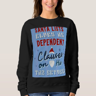 Sweatshirt Père Noël Répertorie Les Elfes Comme Comptable De