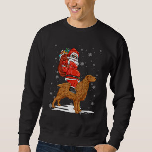 Sweatshirt Père Noël Riding Cocker Spaniel Chien Avec Casquet