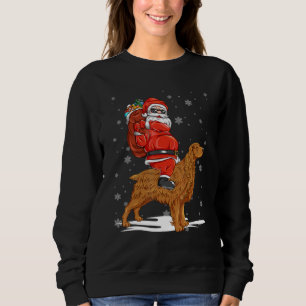 Sweatshirt Père Noël Riding Cocker Spaniel Chien Avec Casquet