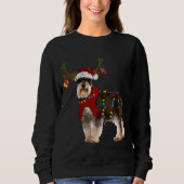 Sweatshirt Père Noël Schnauzer rennes Noël clair (Devant)