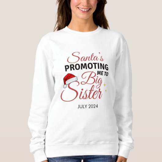 Sweatshirt Père Noël Special Surprise Big Sister Promotion (Devant)