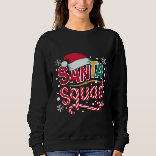 Sweatshirt Père Noël Squad Xmas Squad Famille Correspondance (Devant)