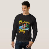 Sweatshirt Père Noël Surf Noël En Juillet Hawaiian Summer Ki (Devant entier)