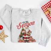 Sweatshirt Père Noël vintage et sapin de Noël
