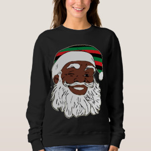 Sweatshirt Père Noël Winking Casquette du drapeau panafricain