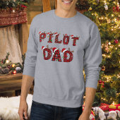 Sweatshirt Père pilote pull de Noël laid Aviation Drôle