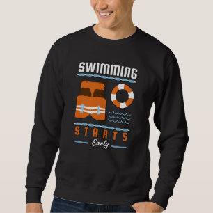 Sweatshirt Perfect Swimmer Design - Swimming Starts Early
