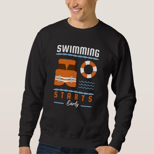 Sweatshirt Perfect Swimmer Design - Swimming Starts Early (Devant)