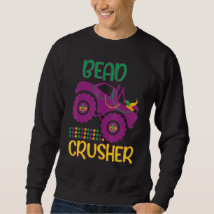 Sweatshirt Perles Croisés Monster Truck Funny Mardi Gras Part