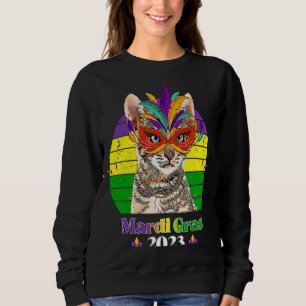 Sweatshirt Perles de Masque de Chat Mardi Gras 2023 8