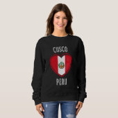 Sweatshirt Pérou Drapeau Coeur Cusco City (Devant entier)