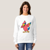 Sweatshirt Perroquet à Hip hop Dance Dab (Devant entier)