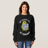 Sweatshirt Perroquet A Mangé Mon Devoir I Perruche Jaune (Devant entier)