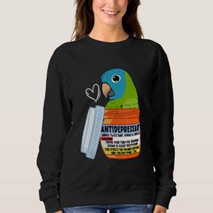Sweatshirt Perroquet Antidépresseur Mignon I Conure à Couronn