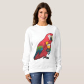 Sweatshirt Perroquet au verre de jus d'orange (Devant entier)